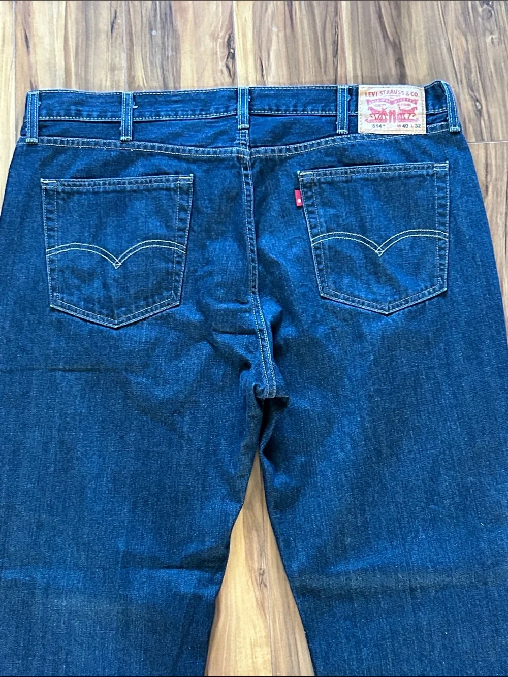Levi's Men's 514 Straight Jeans in Dark Blue Denim 40 x 32